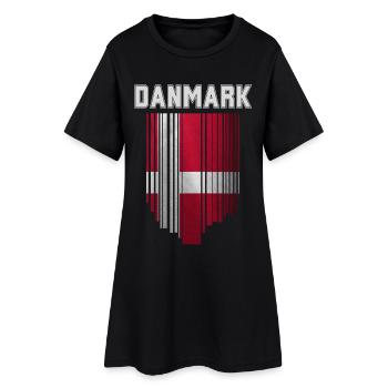 Flag of Denmark, Danish pride - Women’s T-Shirt Dress - black - Front