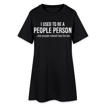 J’avais l’habitude d’être une personne personne drôle de chemise - Robe T-shirt Femme - noir - Devant