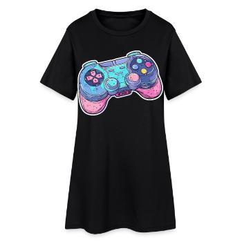 Graphismes de manette de jeu - Robe T-shirt Femme - noir - Devant