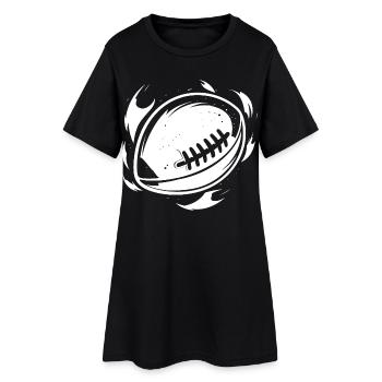 Graphismes de football - Robe T-shirt Femme - noir - Devant