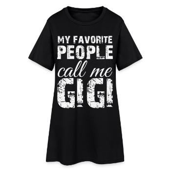 mes personnes préférées m’appellent Gigi - Robe T-shirt Femme - noir - Devant