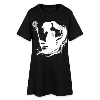 Lacrosse player - Women’s T-Shirt Dress - black - Front