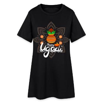Happy Ugadi - Célébrez le nouveau départ avec joie - Robe T-shirt Femme - noir - Devant