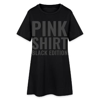 Pink Shirt Black Edition - Women’s T-Shirt Dress - black - Front