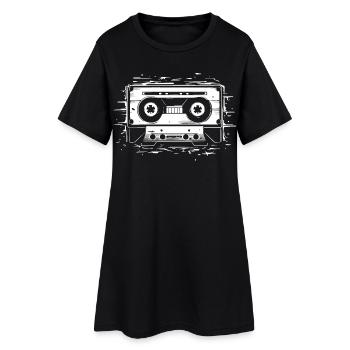 Compact Cassette - Women’s T-Shirt Dress - black - Front