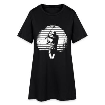 Golfer Sketch - Women’s T-Shirt Dress - black - Front