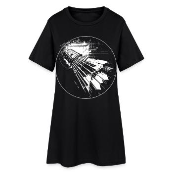 Badminton Sketch - Women’s T-Shirt Dress - black - Front