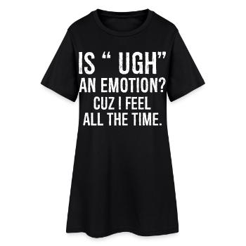 c’est une émotion parce que je me sens drôle chemise - Robe T-shirt Femme - noir - Devant