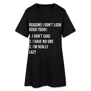raisons pour lesquelles je n’ai pas l’air bien aujourd’hui chemise drôle - Robe T-shirt Femme - noir - Devant