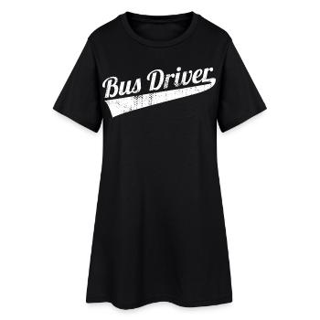 Chauffeur de bus - Robe T-shirt Femme - noir - Devant