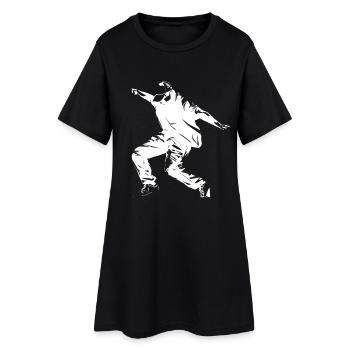 Croquis de breakdance - Robe T-shirt Femme - noir - Devant