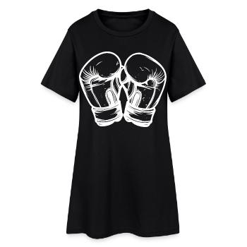 Dessin de gants de kickboxing - Robe T-shirt Femme - noir - Devant