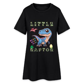 prähistorischer Dinosaurier fleischfressender Greifvogel Kreidezeit - Frauen T-Shirt-Kleid - Schwarz - Vorne