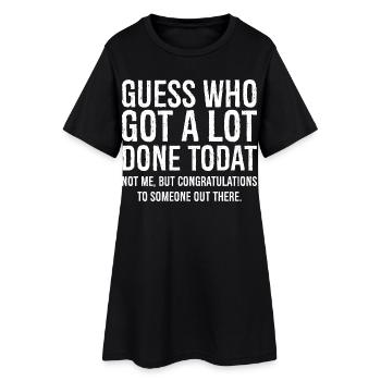 Devinez qui a beaucoup fait aujourd’hui Chemise drôle - Robe T-shirt Femme - noir - Devant