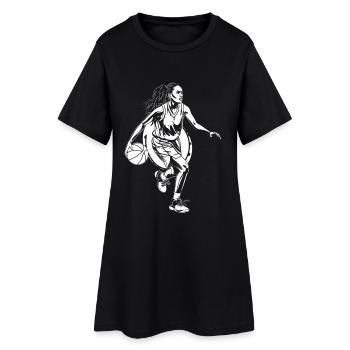 Basketball Player Sketch - Women’s T-Shirt Dress - black - Front
