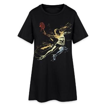 Badminton Mrs. Grafitti - Women’s T-Shirt Dress - black - Front