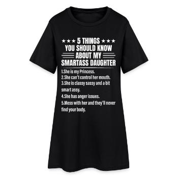5 Things You Should Know About My Smartass - Robe T-shirt Femme - noir - Devant