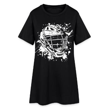 Casque de crosse Street Art - Robe T-shirt Femme - noir - Devant