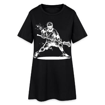 Joueur de crosse - Robe T-shirt Femme - noir - Devant