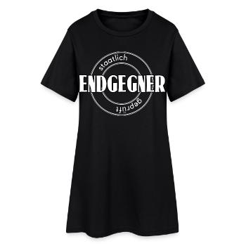Endgegner - Frauen T-Shirt-Kleid - Schwarz - Vorne