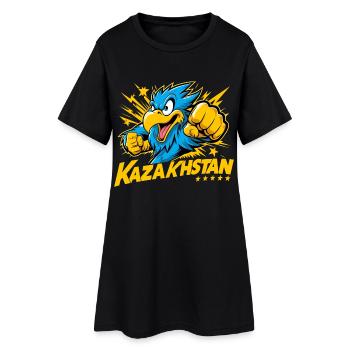Kazakhstan aigle drapeau drapeau puissance Cool cadeau - Robe T-shirt Femme - noir - Devant