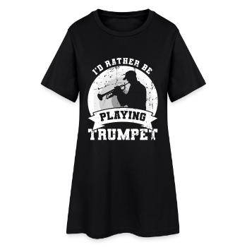 Je préfère jouer de la trompette - Robe T-shirt Femme - noir - Devant