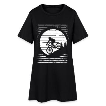 Dessin de vététiste - Robe T-shirt Femme - noir - Devant