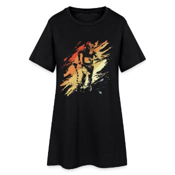 Graphique de marathonien au look vintage - Robe T-shirt Femme - noir - Devant