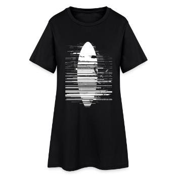 Croquis de planche de surf - Robe T-shirt Femme - noir - Devant