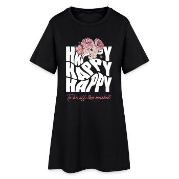 Happy Bride - Junggesellinnenabschied - Frauen T-Shirt-Kleid - Schwarz - Vorne