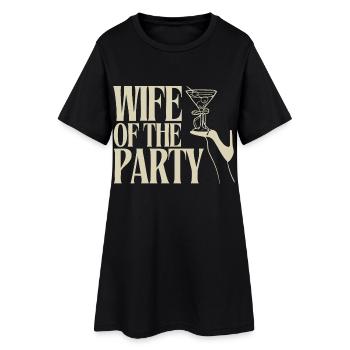 Épouse du parti Martini Design - Robe T-shirt Femme - noir - Devant