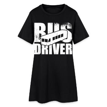 Chauffeur de bus - Robe T-shirt Femme - noir - Devant