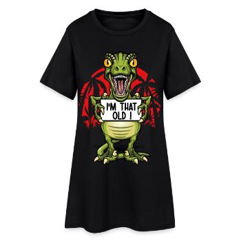 Vieux comme un dinosaure - Robe T-shirt Femme - noir - Devant