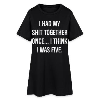 J’ai eu ma merde ensemble drôle de chemise - Robe T-shirt Femme - noir - Devant