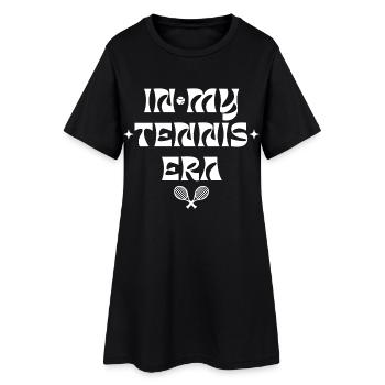 In My Tennis Era – Look de tennis rétro tendance - Robe T-shirt Femme - noir - Devant