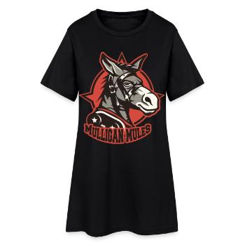 Mulligan Mules Mascot Logo - Women’s T-Shirt Dress - black - Front