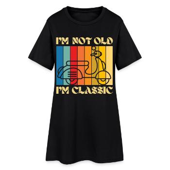 Je ne suis pas vieux, je suis classique – Scooter rétro - Robe T-shirt Femme - noir - Devant