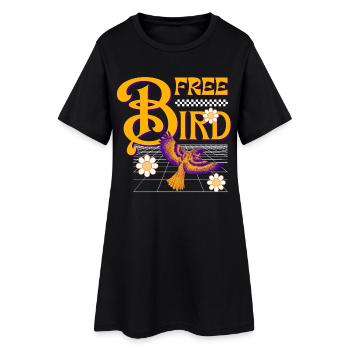 Free Bird – Design rétro - Robe T-shirt Femme - noir - Devant