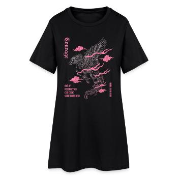 Courage – Phoenix Rebirth Design - Robe T-shirt Femme - noir - Devant