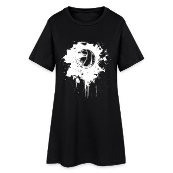 Ballon de volley-ball Street Art - Robe T-shirt Femme - noir - Devant