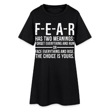 La peur a deux sens : tout oublier et fuir - Robe T-shirt Femme - noir - Devant