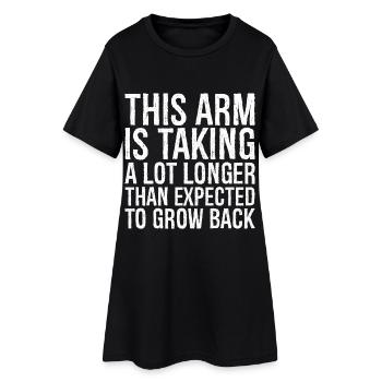 Dieser Arm dauert viel länger als erwartet - Frauen T-Shirt-Kleid - Schwarz - Vorne