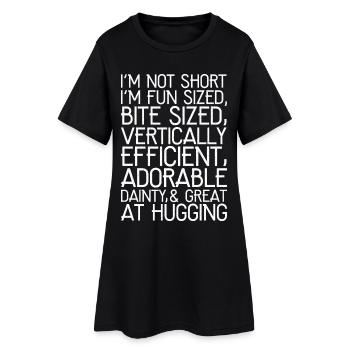 Je ne suis pas petit, je suis de taille amusante - Robe T-shirt Femme - noir - Devant