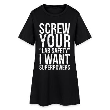 Vissez la sécurité de votre laboratoire - Robe T-shirt Femme - noir - Devant