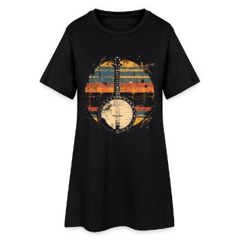Banjo Synthwave - Robe T-shirt Femme - noir - Devant