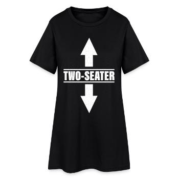 Deux places - Robe T-shirt Femme - noir - Devant