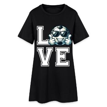 Football cool avec des lunettes de soleil - Fan Love - Robe T-shirt Femme - noir - Devant