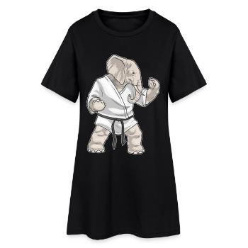 Arts martiaux de karaté d’éléphant - Robe T-shirt Femme - noir - Devant