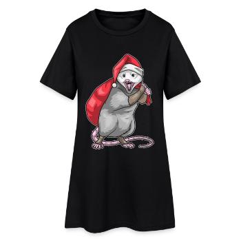 Sac de Noël Possums Noël - Robe T-shirt Femme - noir - Devant