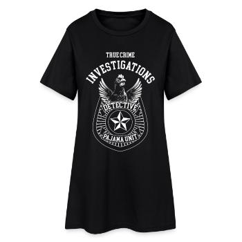 True Crime Détective Marque Poulet Cadeau Drôle - Robe T-shirt Femme - noir - Devant